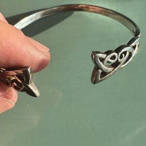 SOLVAR Celtic Silver Irish Sterling Cuff Bracelet 7in Adjustable 14.9g